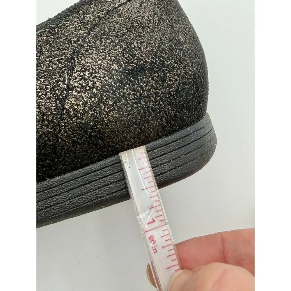 Dansko Mary Jane Flats Metallic Pewter Black Size 38 / 8 Arch Support